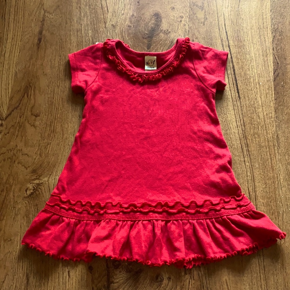 Red Frill Dress Infant 12M